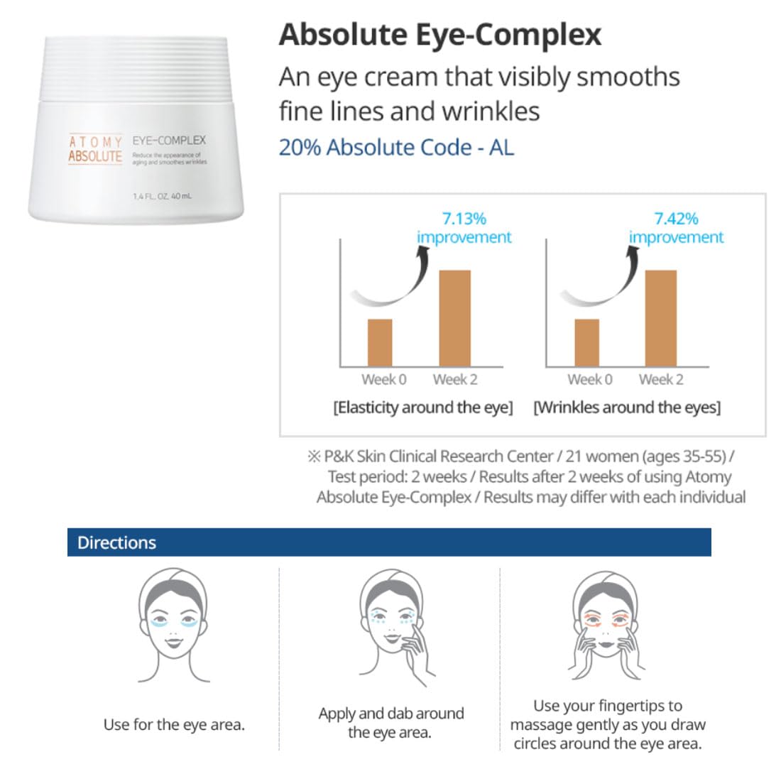 Amazon.com: GASHINA STORY Atomy Absolute CellActive Eye Complex
